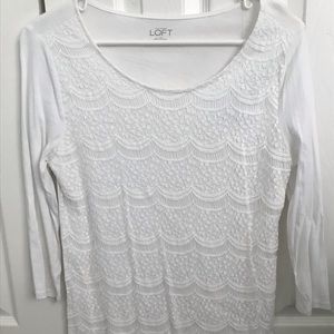 Loft Lace Long Sleeve Tee